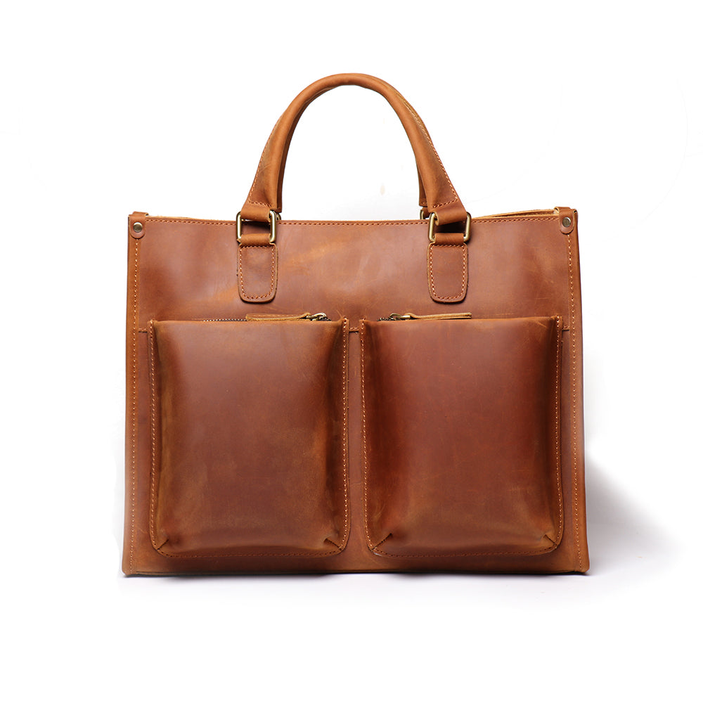 The Dagmar Leather Briefcase | Vintage Leather Messenger Bag - The Tool Store