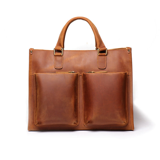 The Dagmar Leather Briefcase | Vintage Leather Messenger Bag - The Tool Store