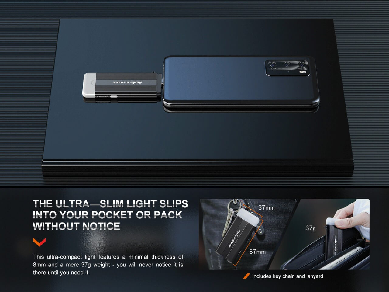 Fenix E-SPARK Ultra-Thin Powerbank LED Flashlight - The Tool Store