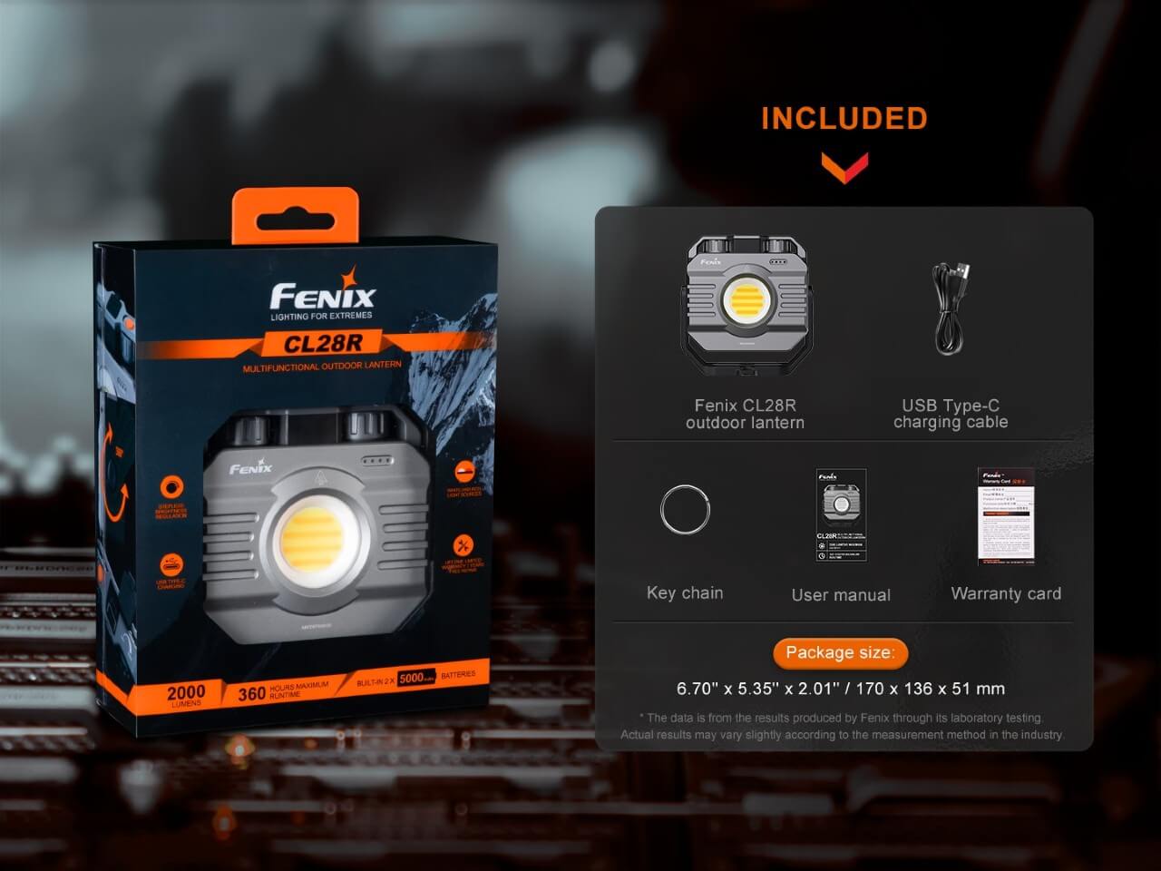 Fenix CL28R Multifunctional Outdoor LED Lantern - The Tool Store