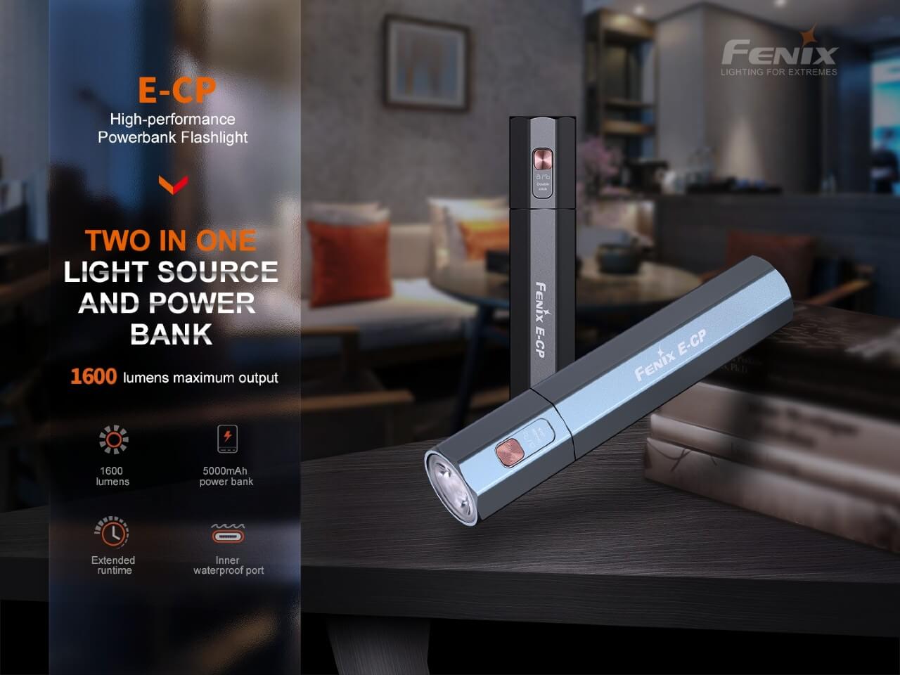 Fenix E-CP 1600-lumen LED Flashlight/Powerbank - The Tool Store