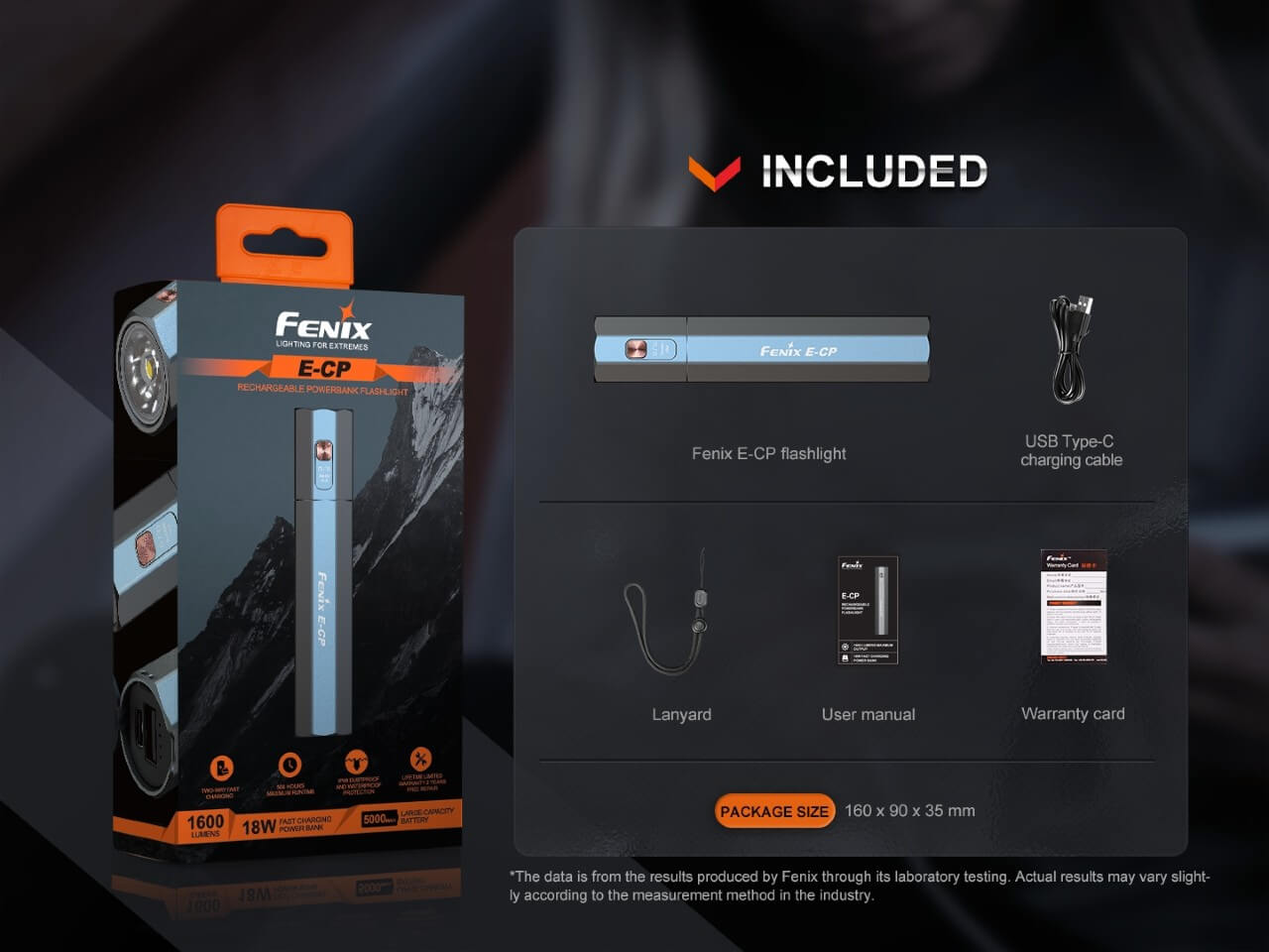 Fenix E-CP 1600-lumen LED Flashlight/Powerbank - The Tool Store