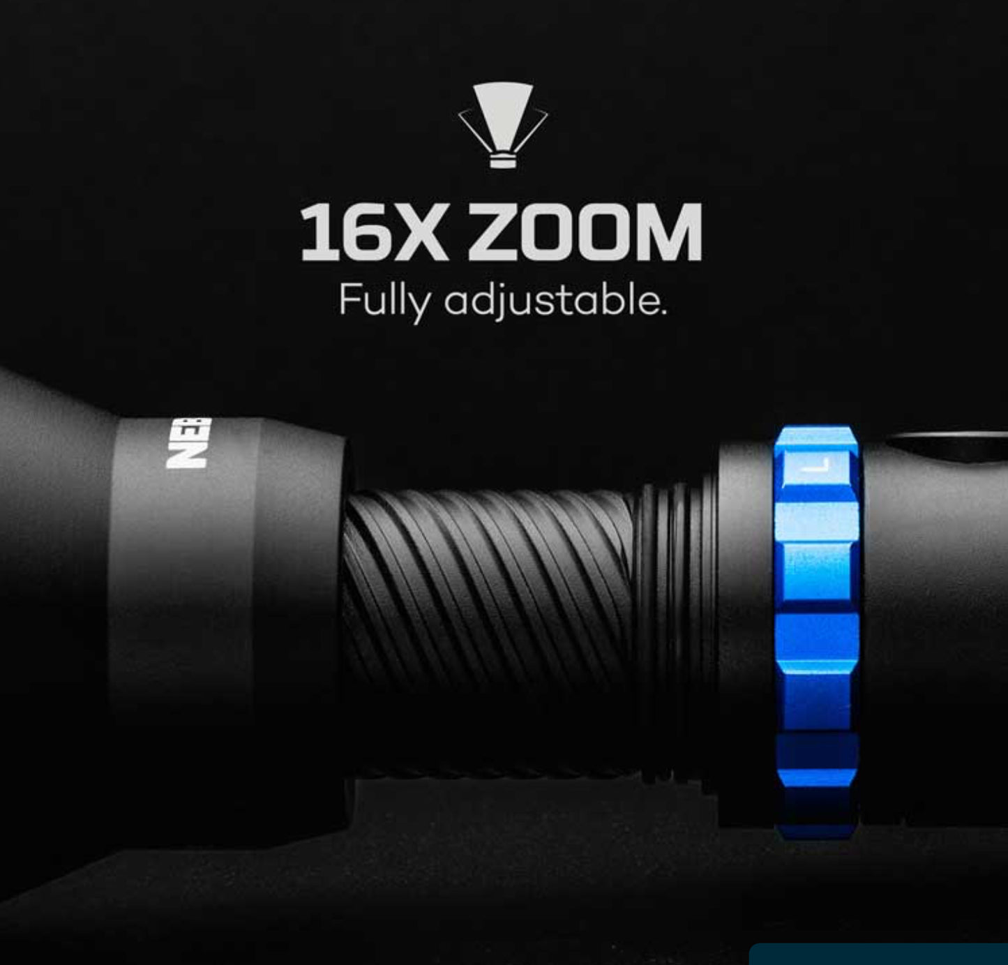 Nebo Luxtreme MZ60 Blueline Flashlight USB-C Rechargeable Half-Mile Beam Flashlight