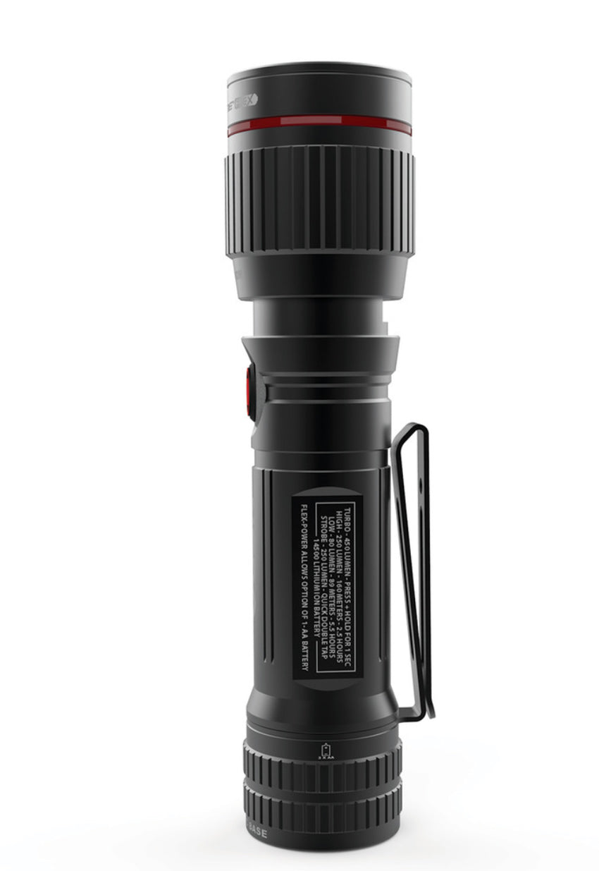 Nebo Redline Flex Rechargeable Tactical Flashlight with Flex-Power Technology 450 Lumens