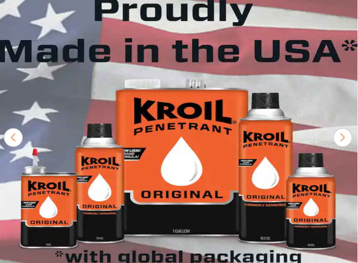 KROIL Penetrating Oil Aerosol, Industrial-Grade Penetrant, Multi-Purpose Oil, AeroKroil, NSF H2,50-State VOC Compliant - The Tool Store
