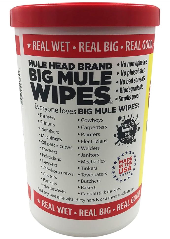 Mule Head Brand Big Mule Wipes