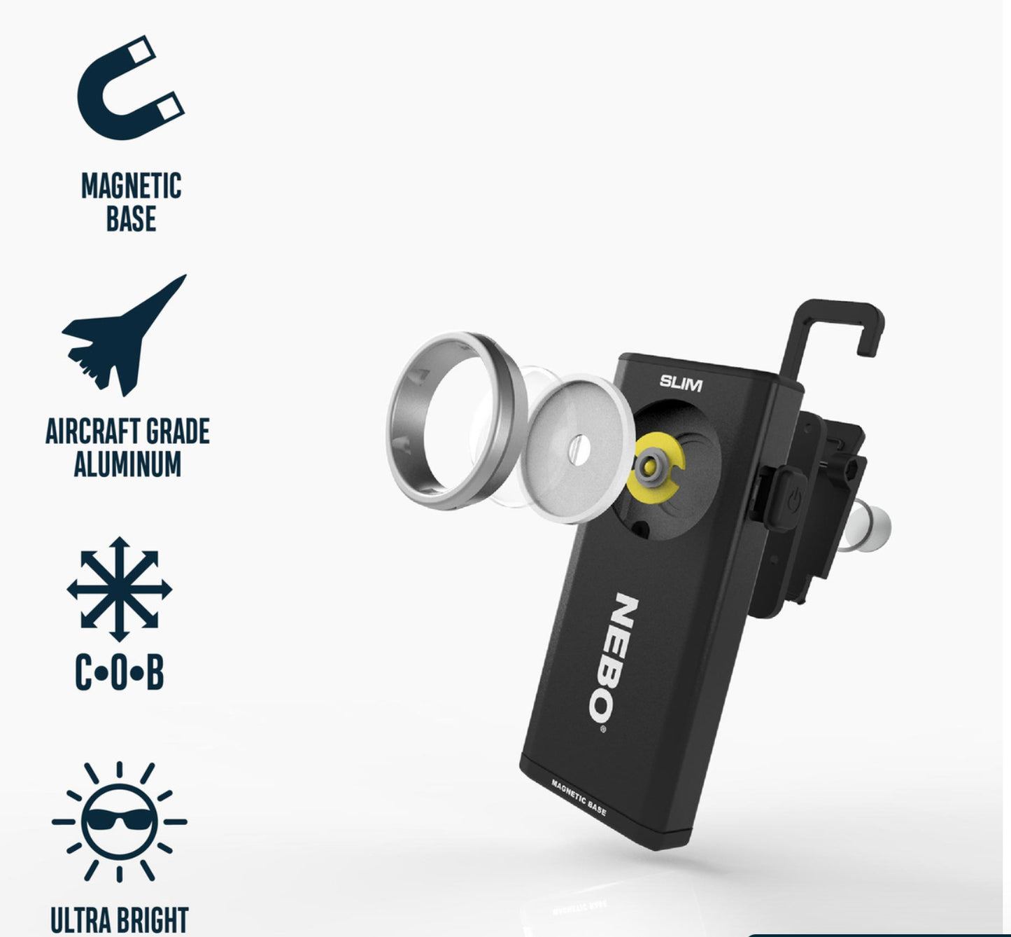 Nebo Slim - Black Bright Hands Free Pocket Light