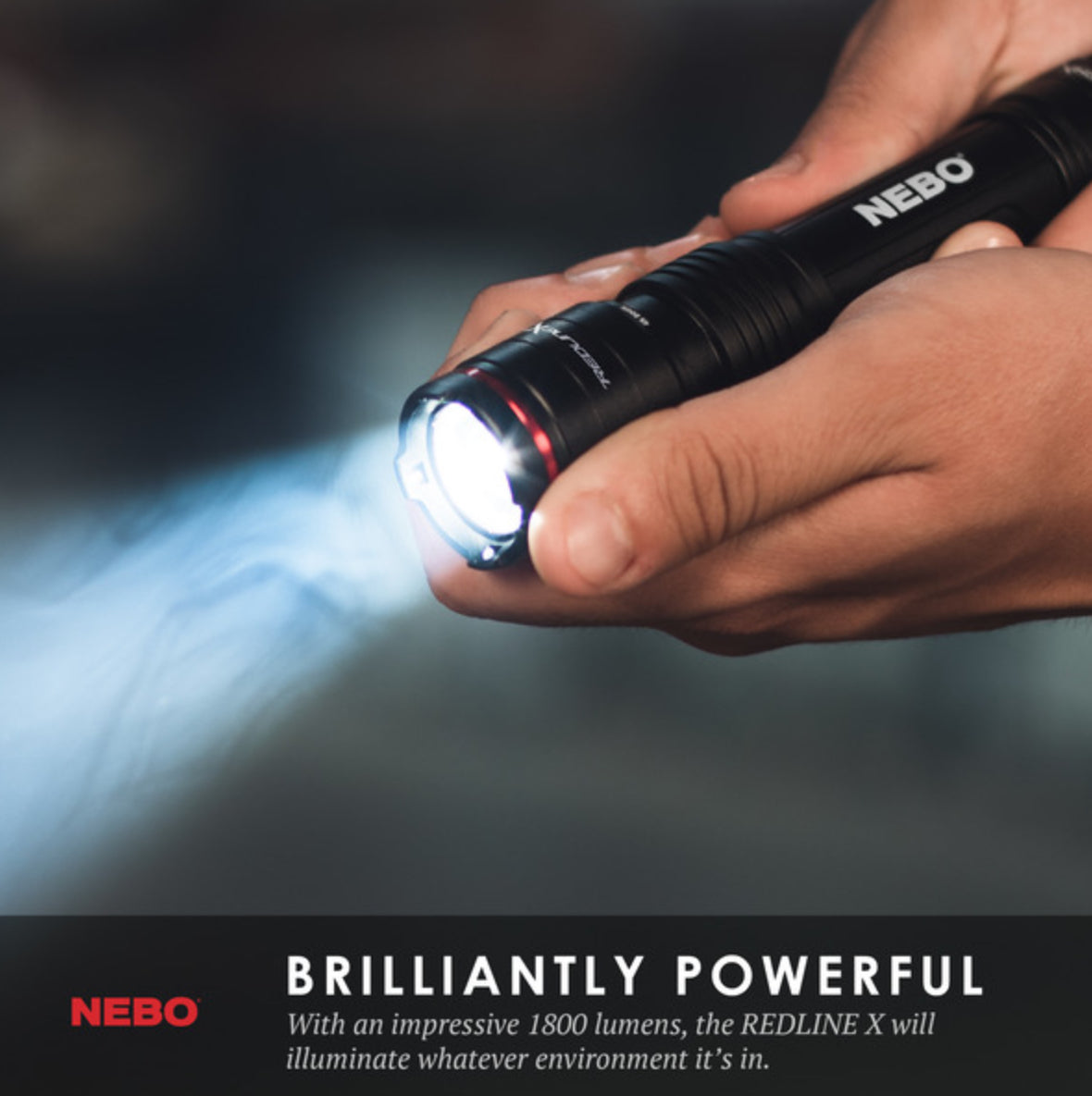 Nebo Redline X Rechargeable Led Flashlight with 1,800 Lumen Turbo Mode