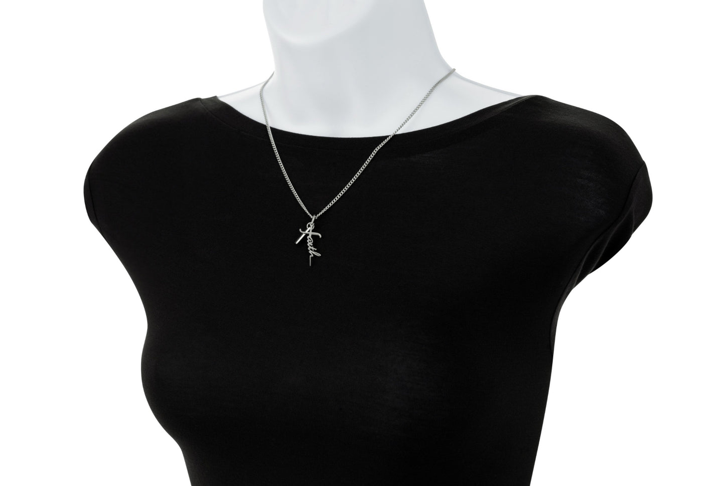 Shields of Strength Women's Faith Cross Necklace 18in-Hebrews 11:1