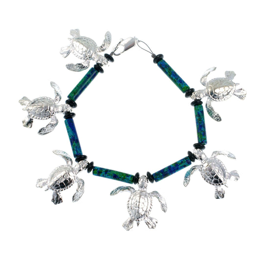 Ocean Theme Baby Sea Turtles Sea Life Charm Bracelet & Necklace - The Tool Store