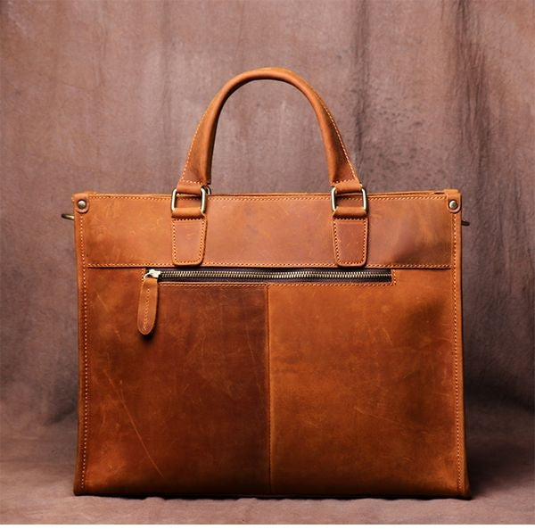 The Dagmar Leather Briefcase | Vintage Leather Messenger Bag - The Tool Store