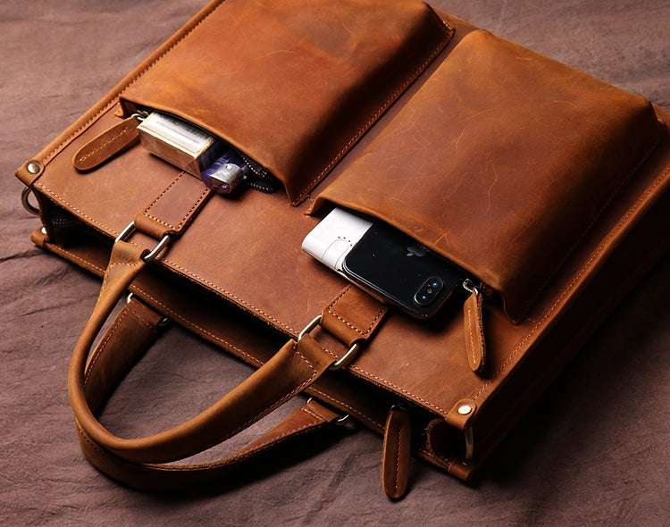 The Dagmar Leather Briefcase | Vintage Leather Messenger Bag - The Tool Store