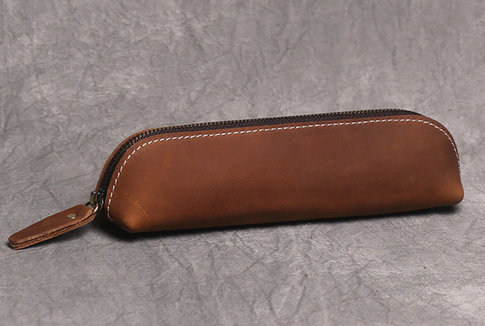 The Paavo Leather Pen Case | Leather Makeup Pouch - The Tool Store