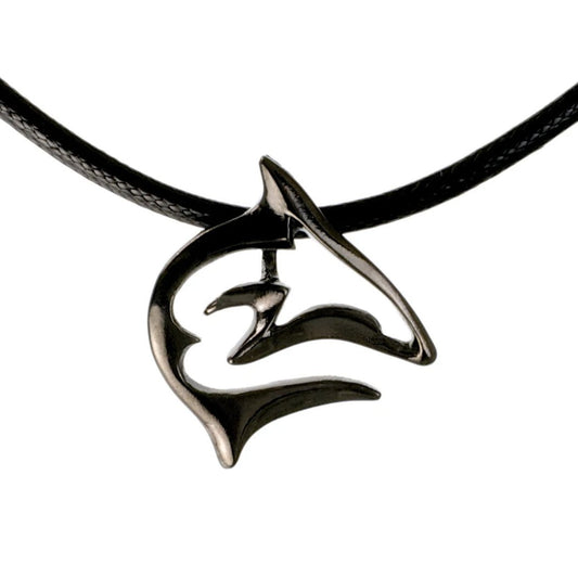 Shark Necklaces for Men and Women- Hematite Shark Pendant, Jet Black Shark Necklace, Hematite Necklaces, Gifts for Shark Lovers, Scuba Diving Gifts - The Tool Store
