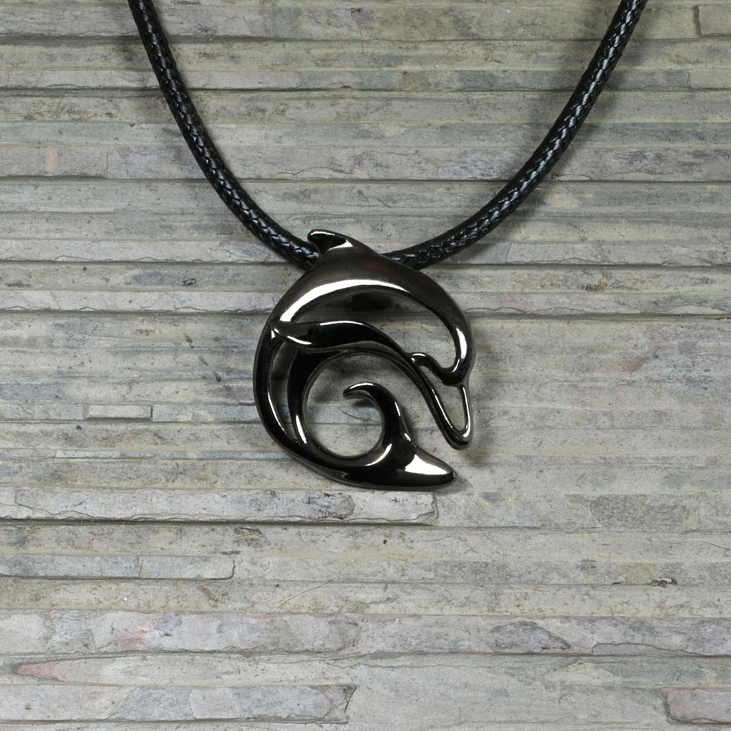 Dolphin Necklace for Men and Women- Hematite Dolphin Pendant for Men, Dolphin Charm Hematite, Dolphin Jewelry for Women, Jet Black  Jewelry - The Tool Store