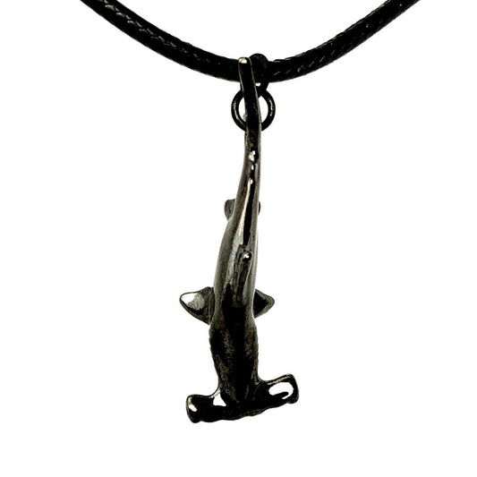 Shark Necklaces for Men and Women- Hematite Shark Pendant, Jet Black Shark Necklace, Hematite Necklaces, Gifts for Shark Lovers, Scuba Diving Gifts - The Tool Store