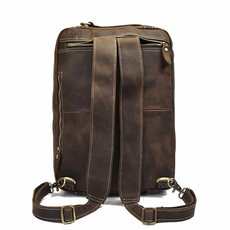 Dublin Leather Backpack Briefcase 2-in-1 - The Tool Store