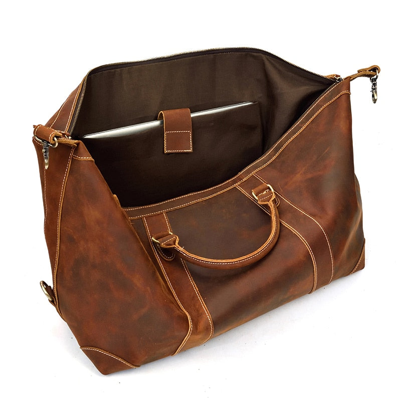 The Eira Duffle Bag | Vintage Leather Weekender - The Tool Store