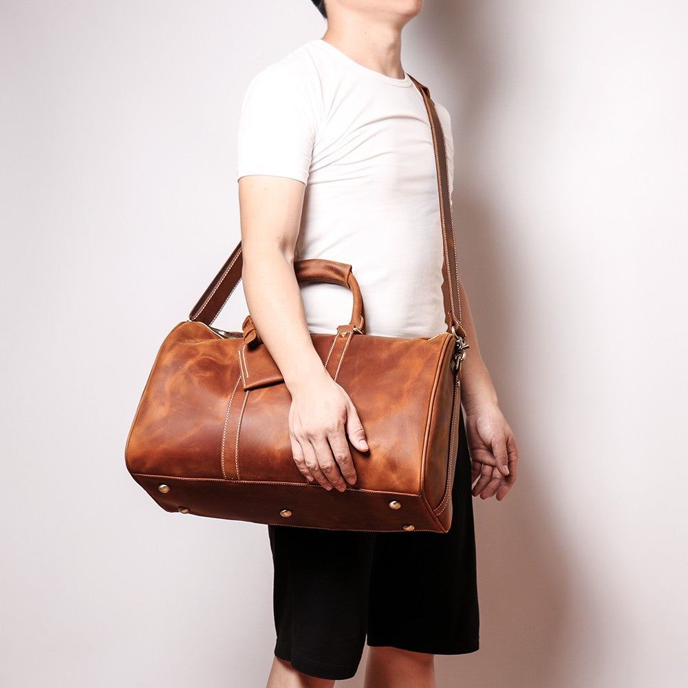 The Brandt Weekender | Small Leather Duffle Bag - The Tool Store