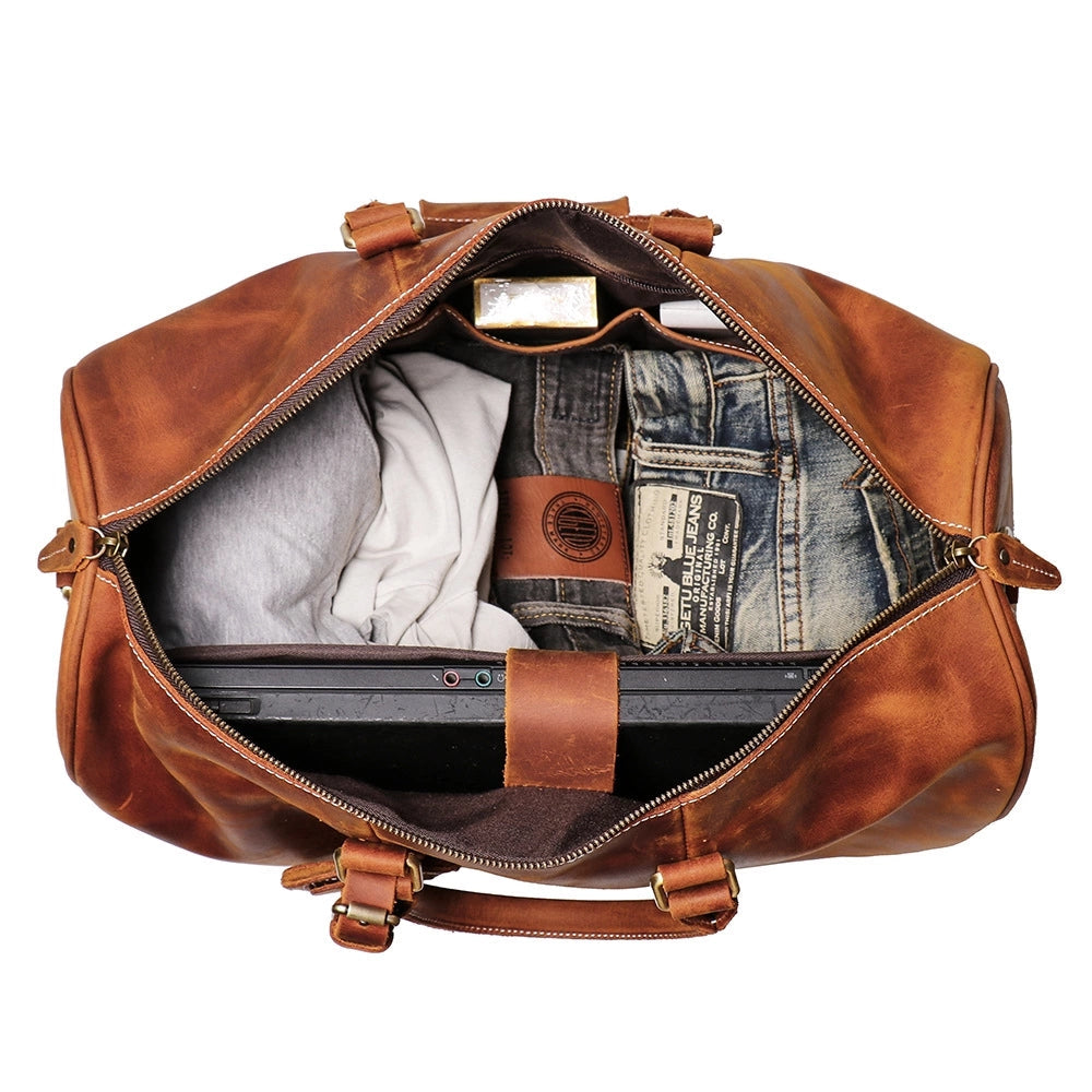 The Brandt Weekender | Small Leather Duffle Bag - The Tool Store