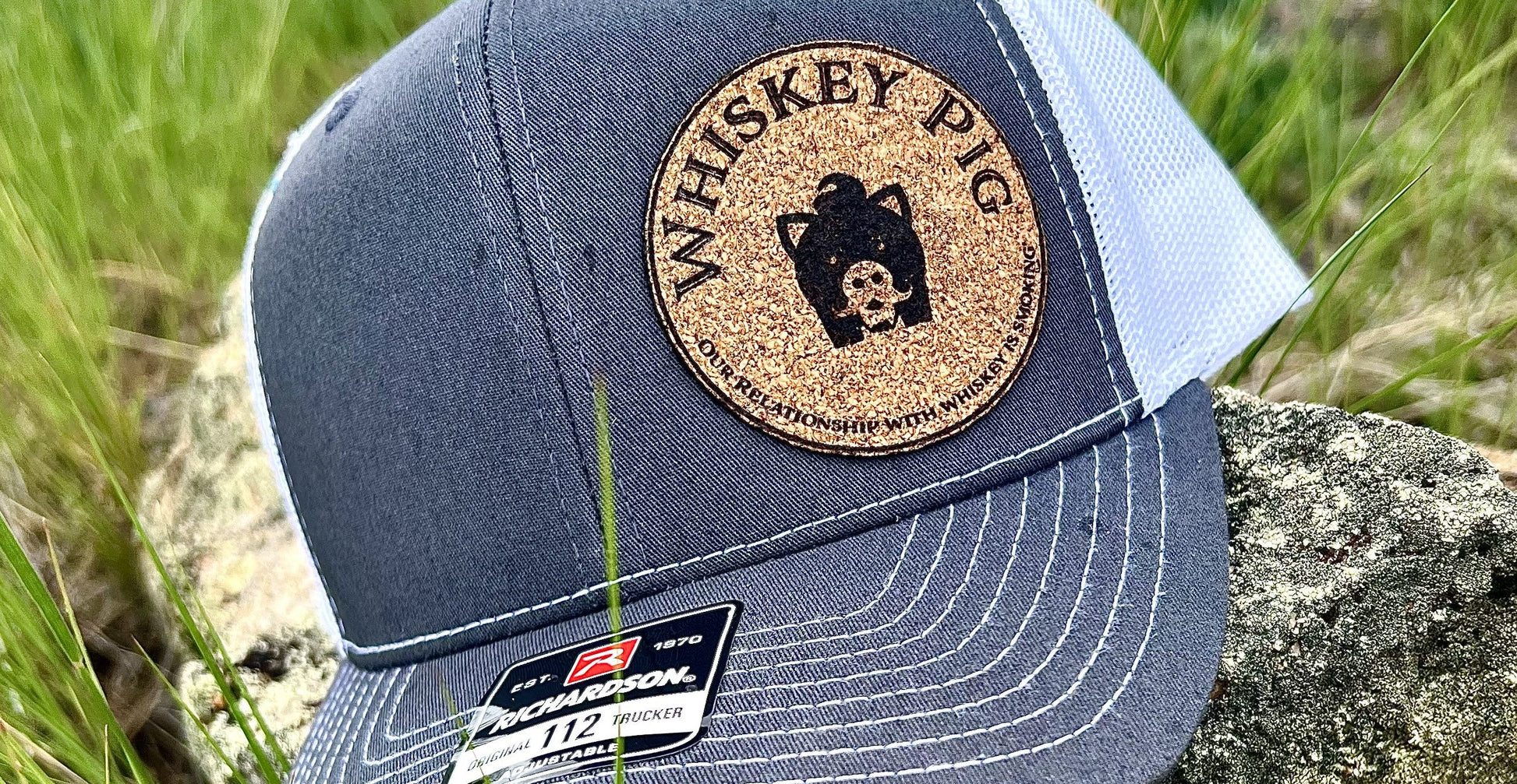 Whiskey Pig® - Our Relationship with Whiskey is Smoking Trucker Hat - The Tool Store
