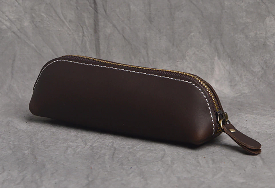 The Paavo Leather Pen Case | Leather Makeup Pouch - The Tool Store