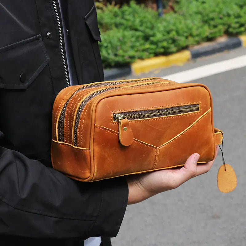 The Nomad Toiletry Bag | Genuine Leather Travel Toiletry Bag - The Tool Store