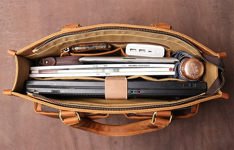 The Dagmar Leather Briefcase | Vintage Leather Messenger Bag - The Tool Store