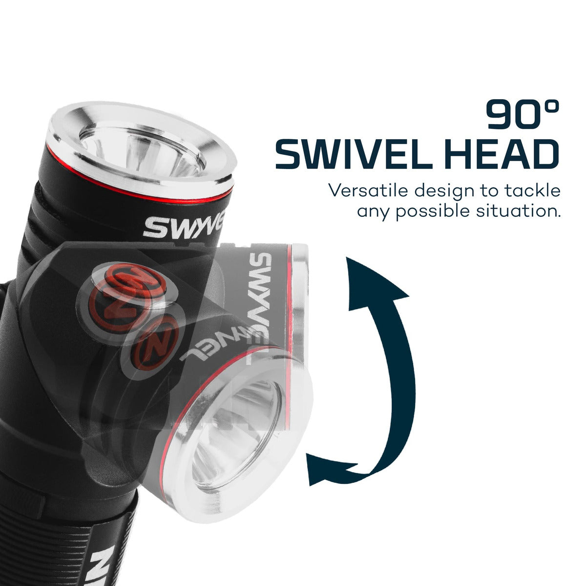 Nebo Swyvel Compact 1,000 Lumen Rechargeable EDC Flashlight with a 90º Rotating Swivel Head - The Tool Store