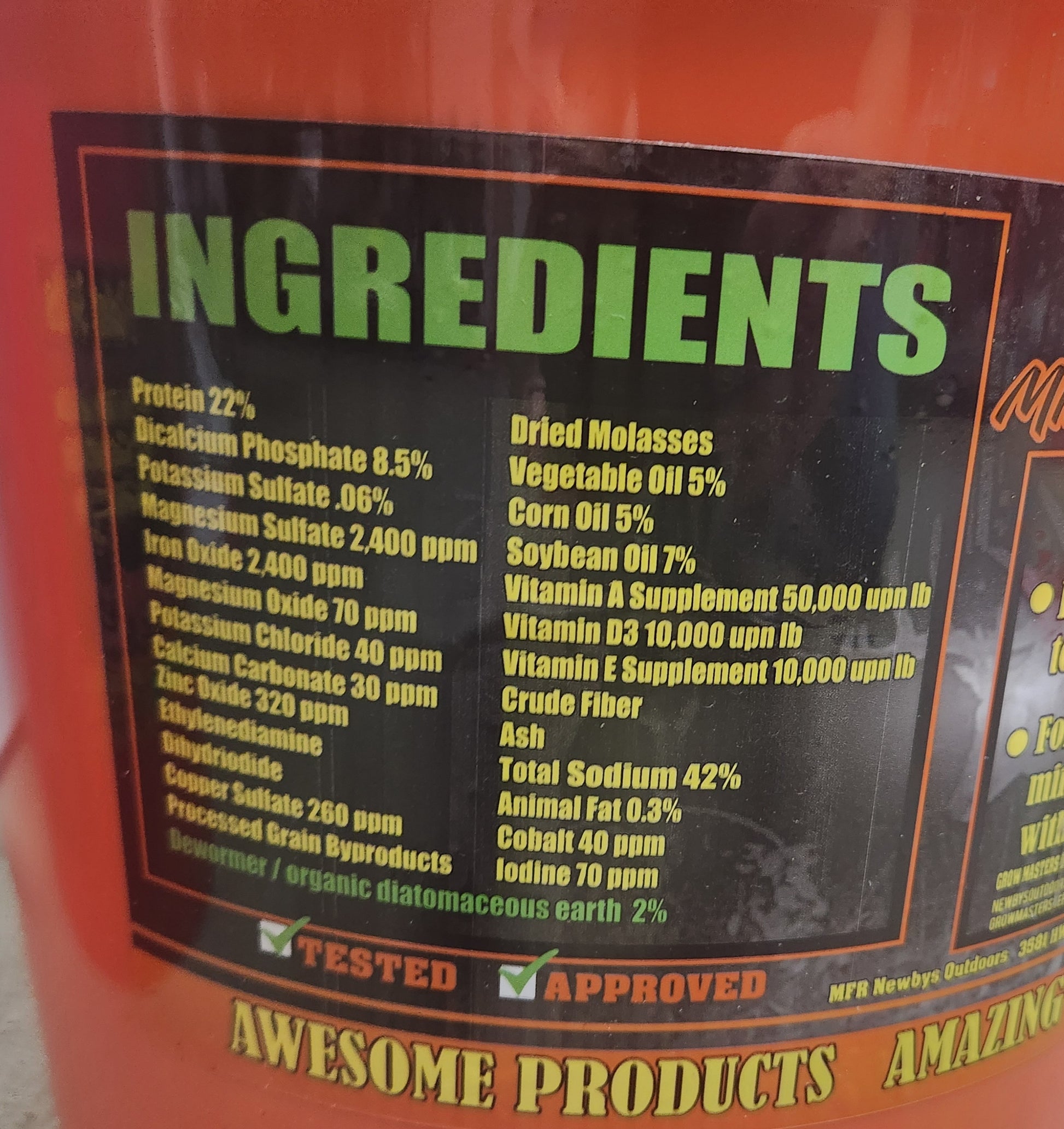 Grow Masters Deer Minerals/Dewormer 5 Gallon 50 Pound bucket - The Tool Store