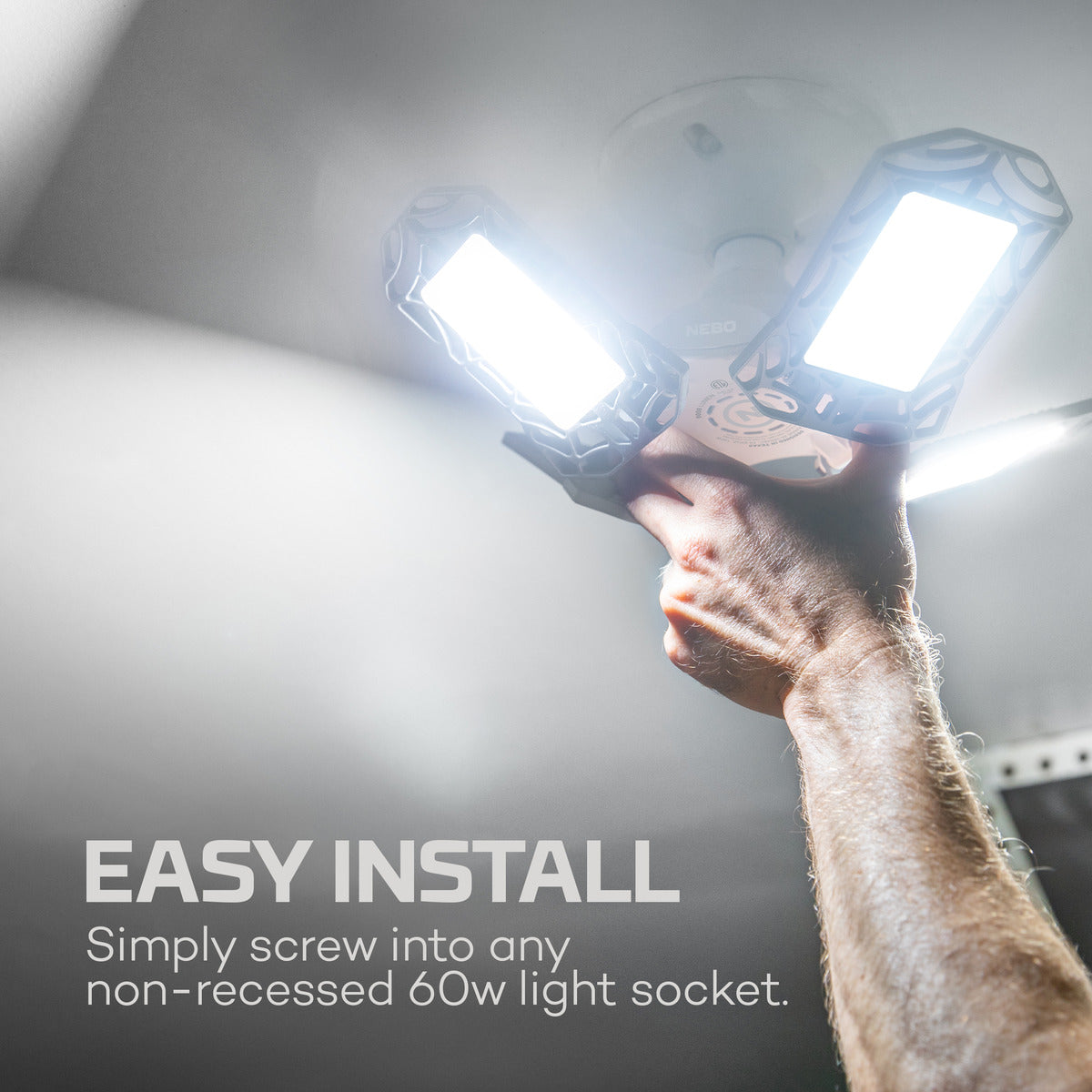 NEBO HIGH BRIGHT 9000 GARAGE LIGHT - The Tool Store