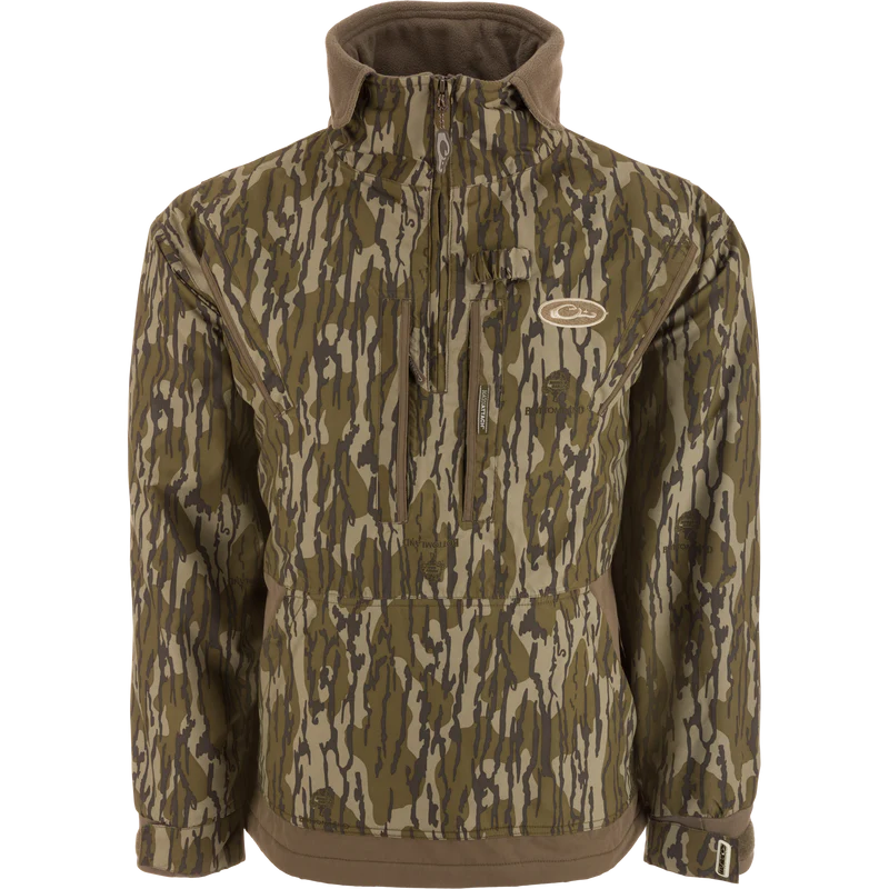 Drake Waterfowl MST Waterproof Fleece-Lined Quarter Zip Jacket Bottomland - The Tool Store