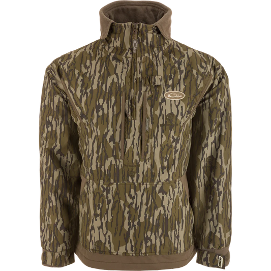 Drake Waterfowl MST Waterproof Fleece-Lined Quarter Zip Jacket Bottomland - The Tool Store