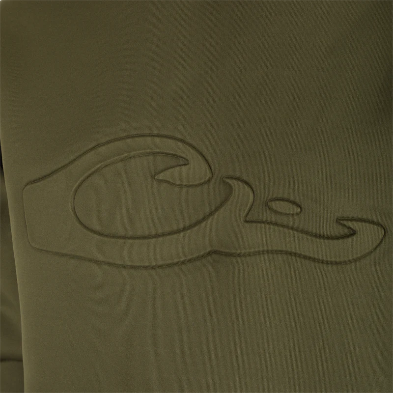 Drake Back Eddy Embossed Hoodie Kalamata Olive - The Tool Store