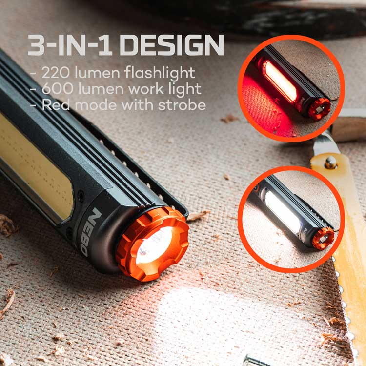 NEBO BIG LARRY 600 RECHARGEABLE WORK LIGHT - The Tool Store