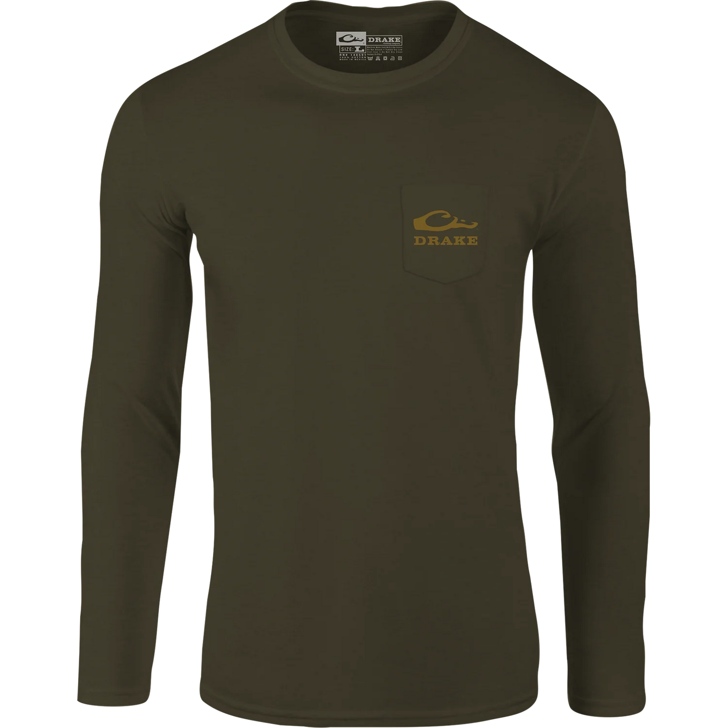 Drake Waterfowl Circle Mallard Long Sleeve T-Shirt - Kalamata - The Tool Store