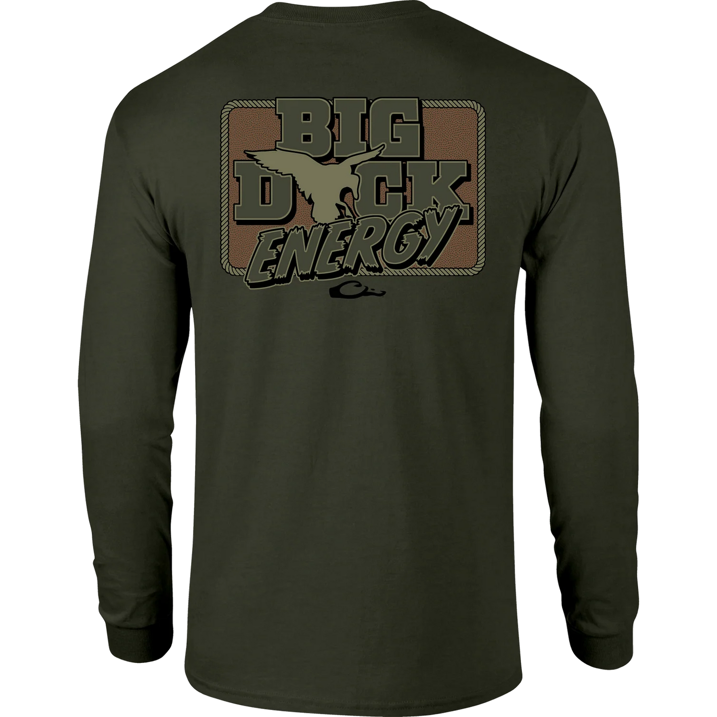 Drake Big Duck Energy Long Sleeve T-Shirt - DEEP DEPTH DARK HEATHER - The Tool Store