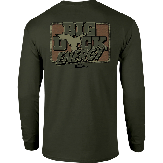 Drake Big Duck Energy Long Sleeve T-Shirt - DEEP DEPTH DARK HEATHER - The Tool Store