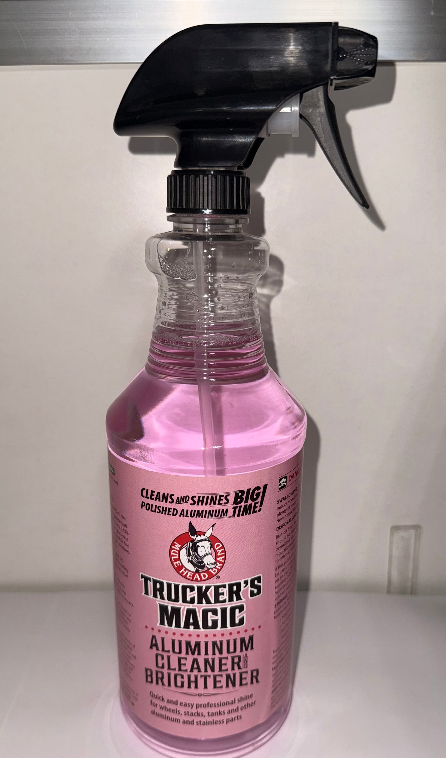 Mule Head Trucker’s Magic Polished Aluminum Acid Bottle Spray - 32oz