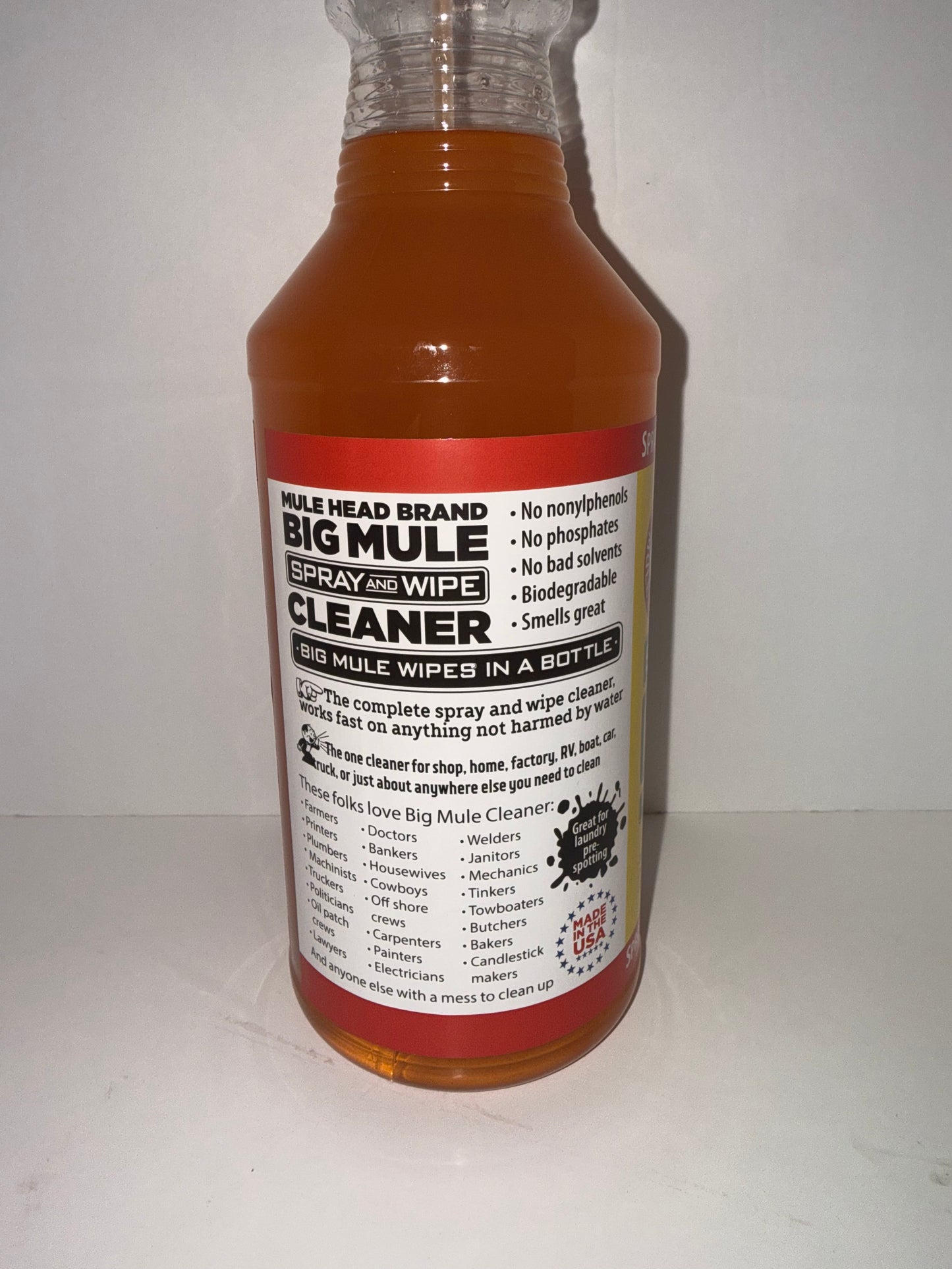 Mule Head Big Mule Spray and Wipe  Bottle Spray - 1qt