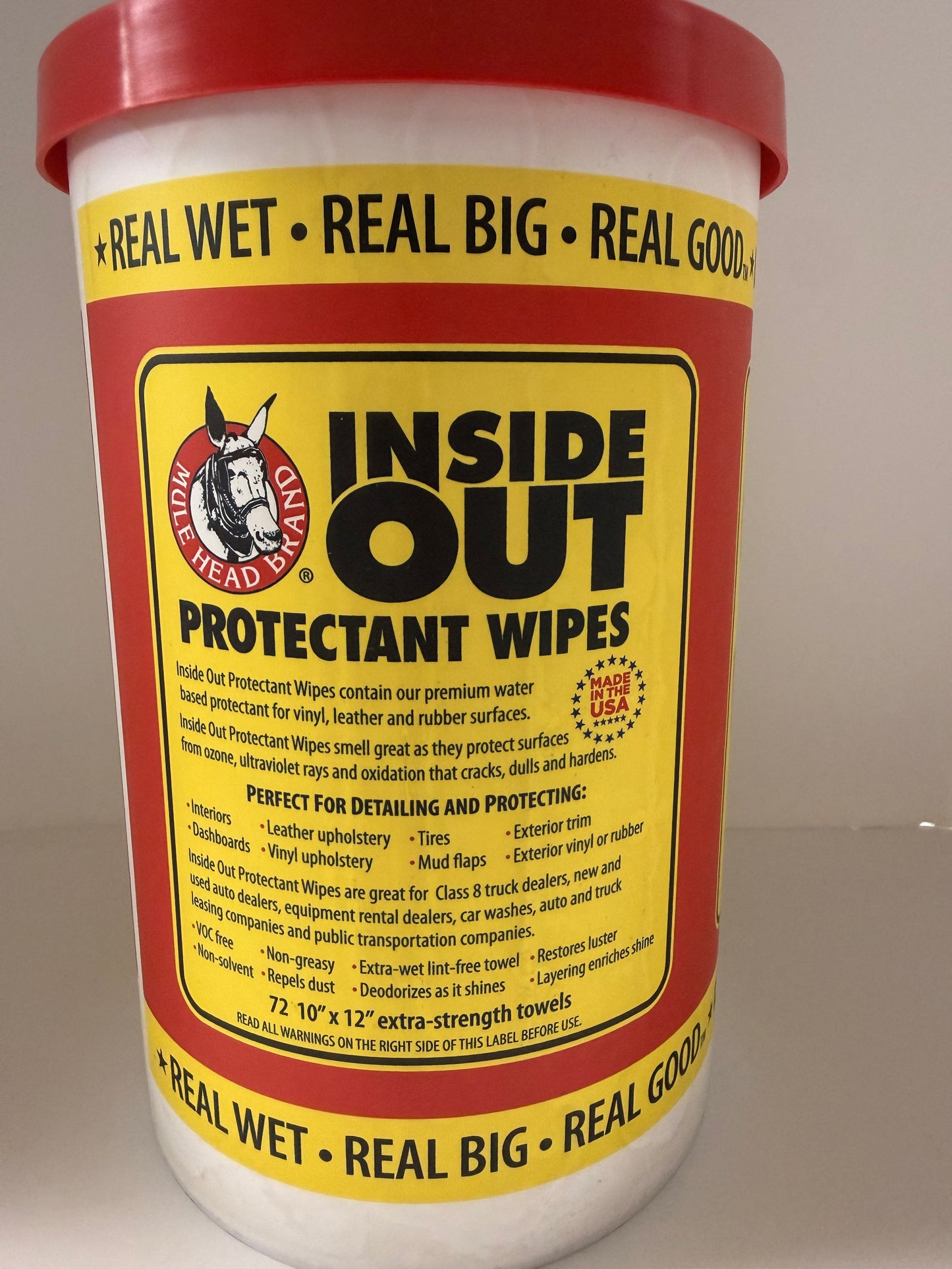 Mule Head Inside-Out Vinyl, Leather & Rubber Protectant Wipes