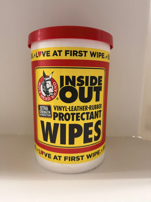 Mule Head Inside-Out Vinyl, Leather & Rubber Protectant Wipes