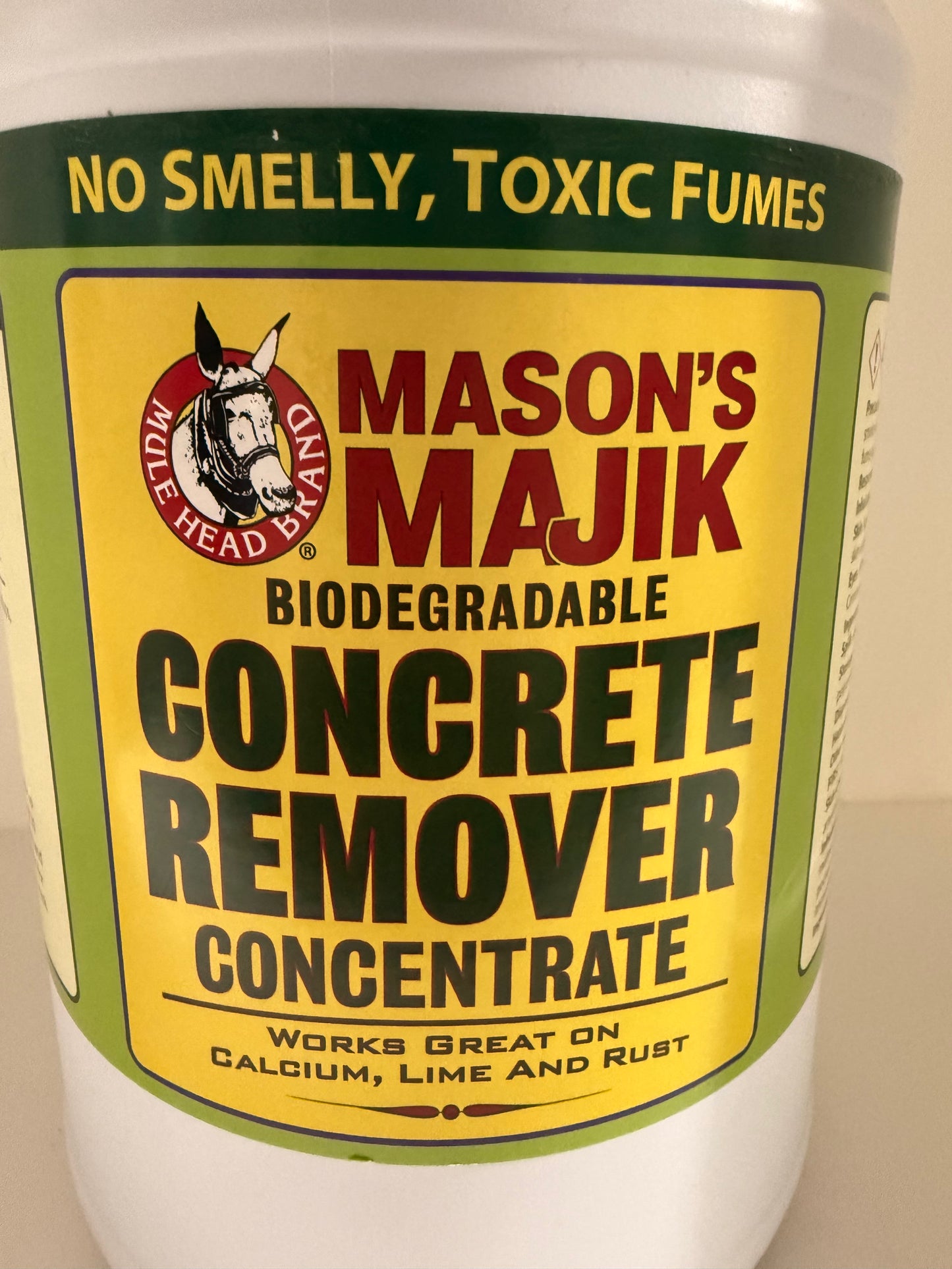 Mule Head Mason’s Majik Biodegradable Concrete Remover Concentrate - 1 Gallon