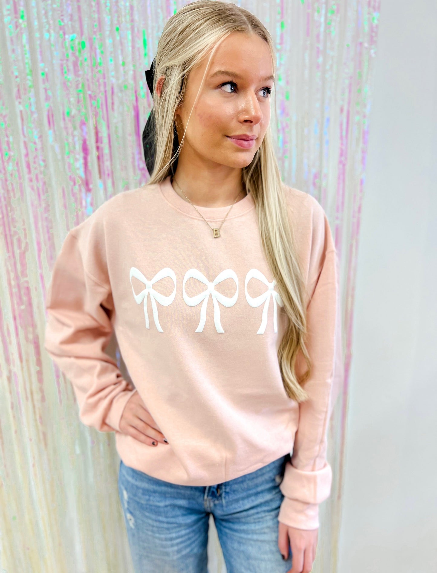 White Bows Sweatshirts