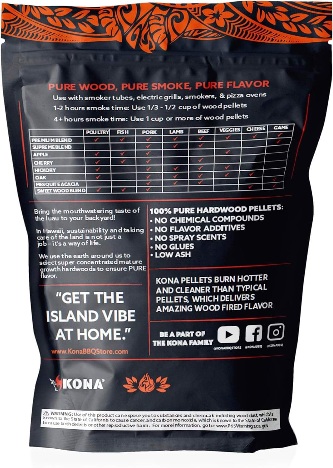 Kona Pizza Blend Wood Smoker Pellets- Ideal for Pizza Ovens, Smokers, and Smoker Tubes - The Tool Store