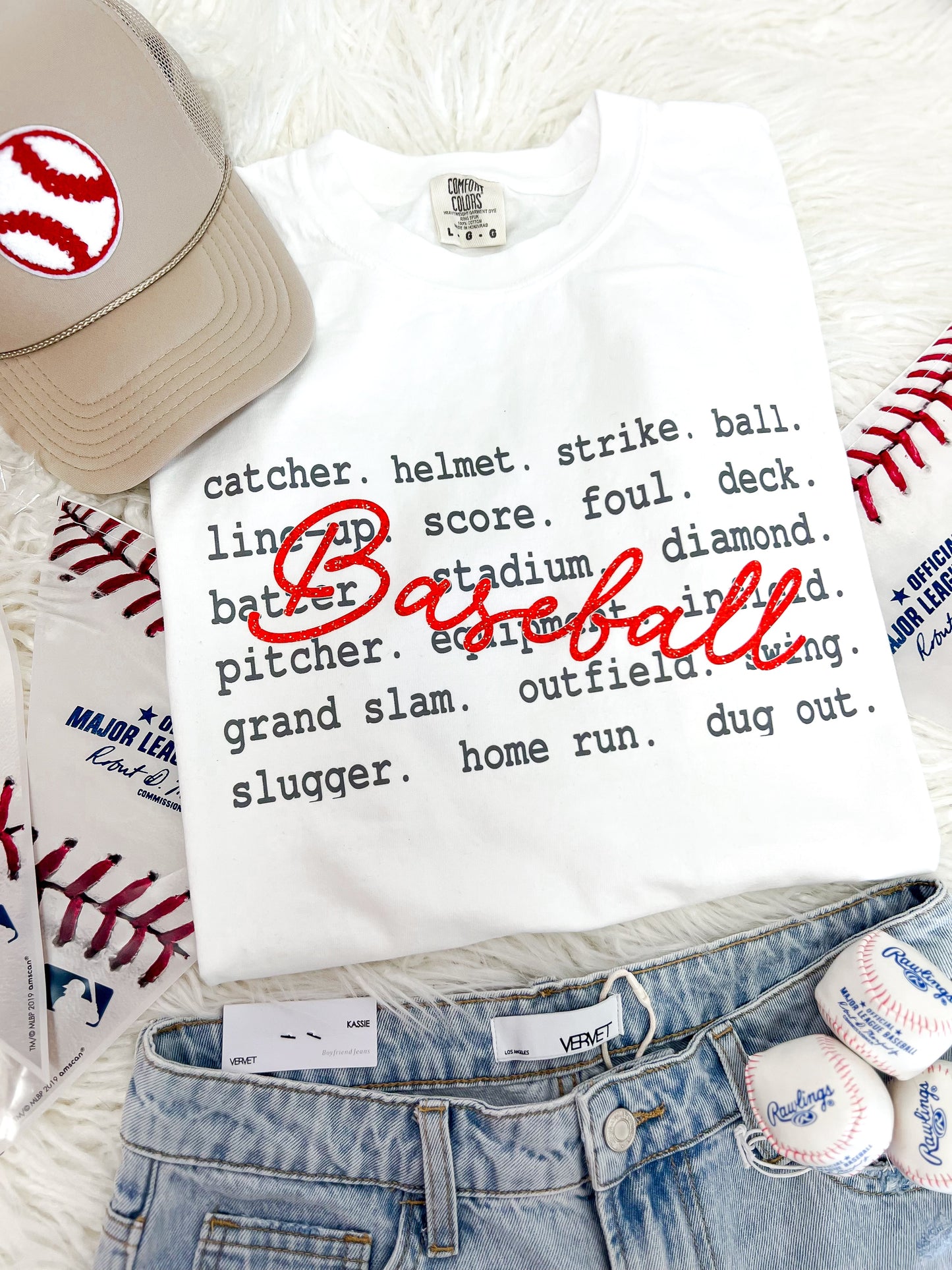 Baseball Words Tee