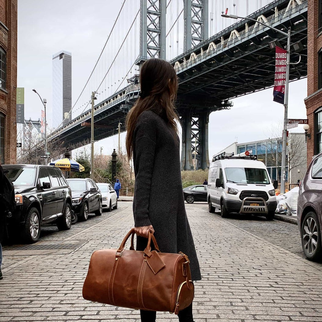 The Dagny Weekender | Large Leather Duffle Bag - The Tool Store