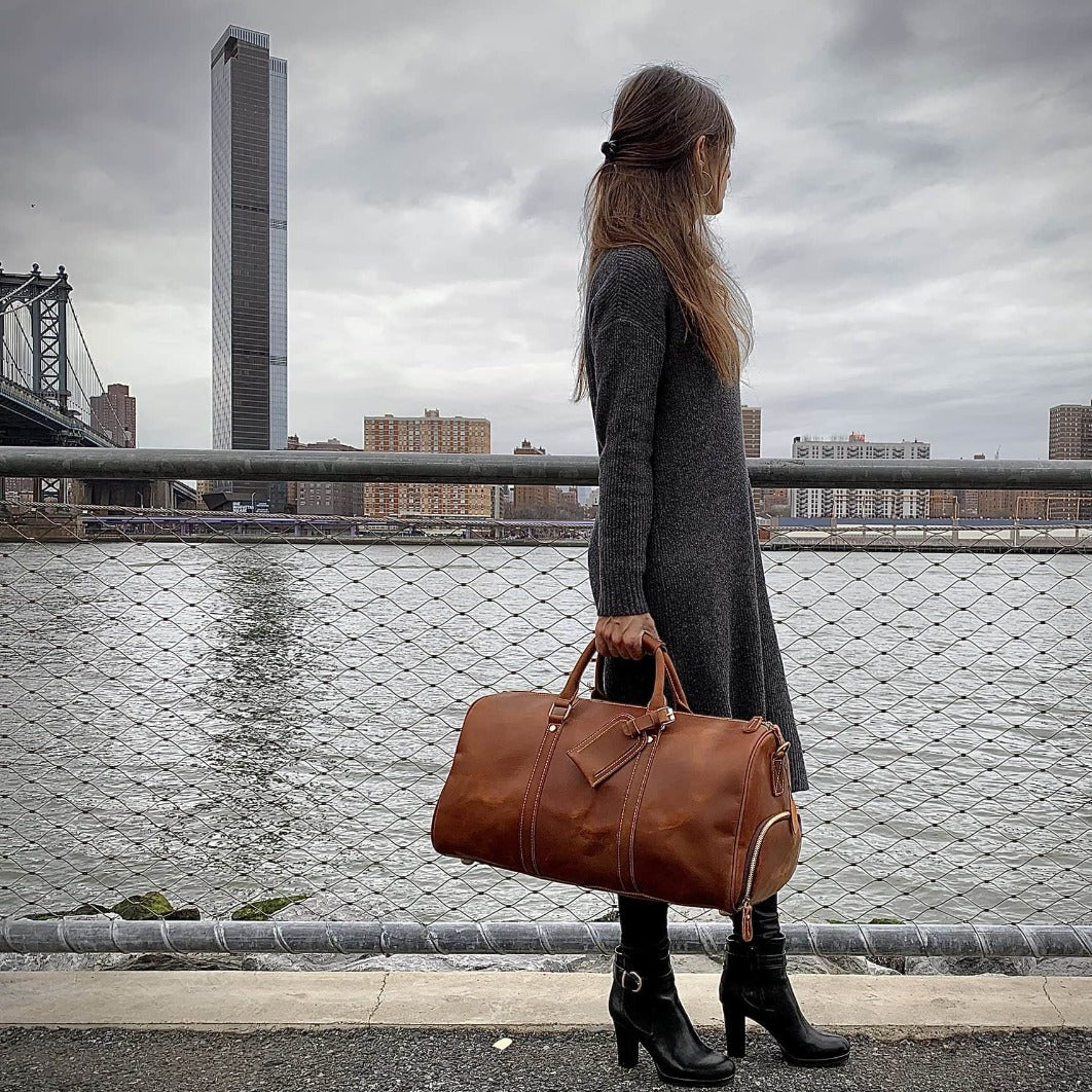 The Dagny Weekender | Large Leather Duffle Bag - The Tool Store