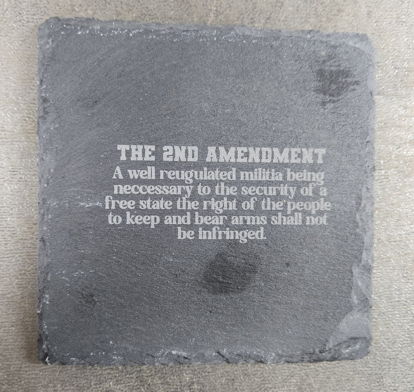 2nd Amendment Slate/Rock Coasters Mix Set 1