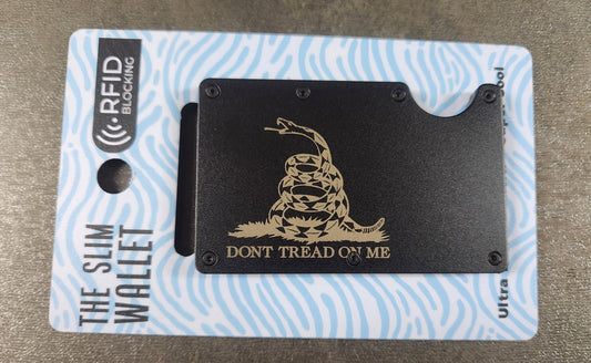 Don't Tread On Me/Gadsden 2ND Amendment RFID Minimalist Slim Wallets